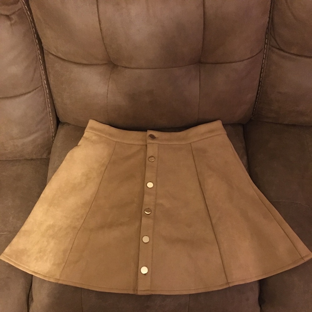 faux suede fabric Skirt